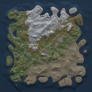 Thumbnail Rust Map: Procedural Map, Size: 4250, Seed: 233749425, 17 Monuments