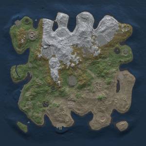 Thumbnail Rust Map: Procedural Map, Size: 3500, Seed: 1557832785, 17 Monuments