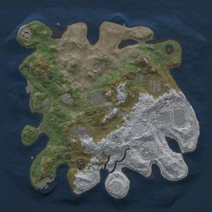 Thumbnail Rust Map: Procedural Map, Size: 3500, Seed: 340617008, 17 Monuments