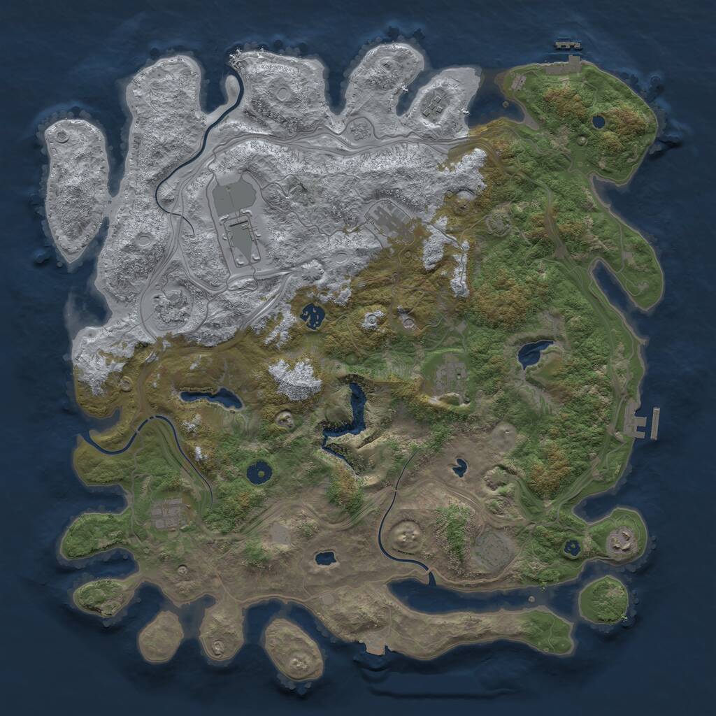 Rust Map: Procedural Map, Size: 4500, Seed: 20231102, 15 Monuments