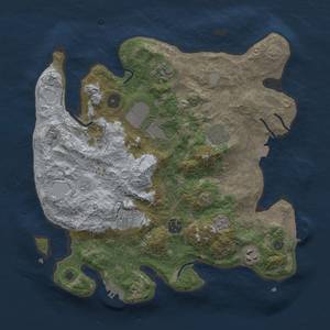 Thumbnail Rust Map: Procedural Map, Size: 3500, Seed: 1978976040, 15 Monuments