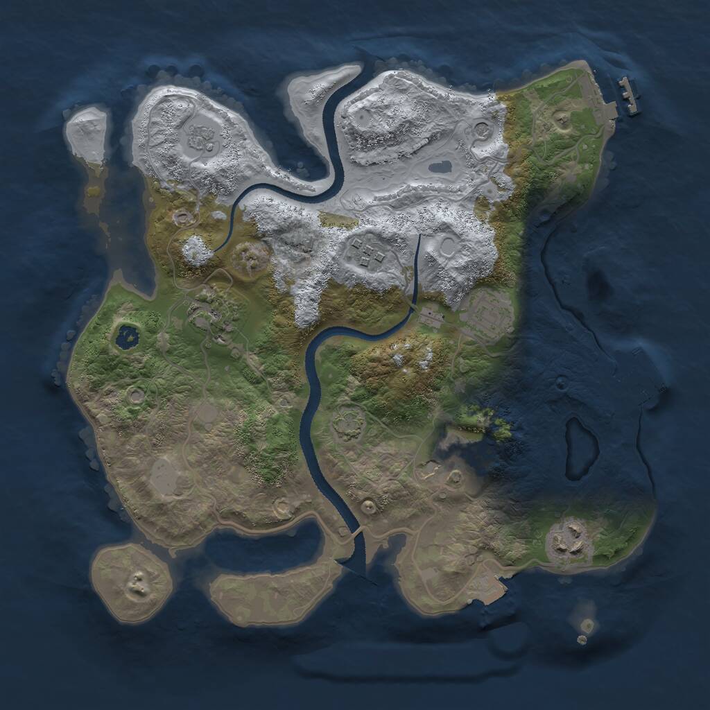 Rust Map: Procedural Map, Size: 3000, Seed: 241119, 11 Monuments