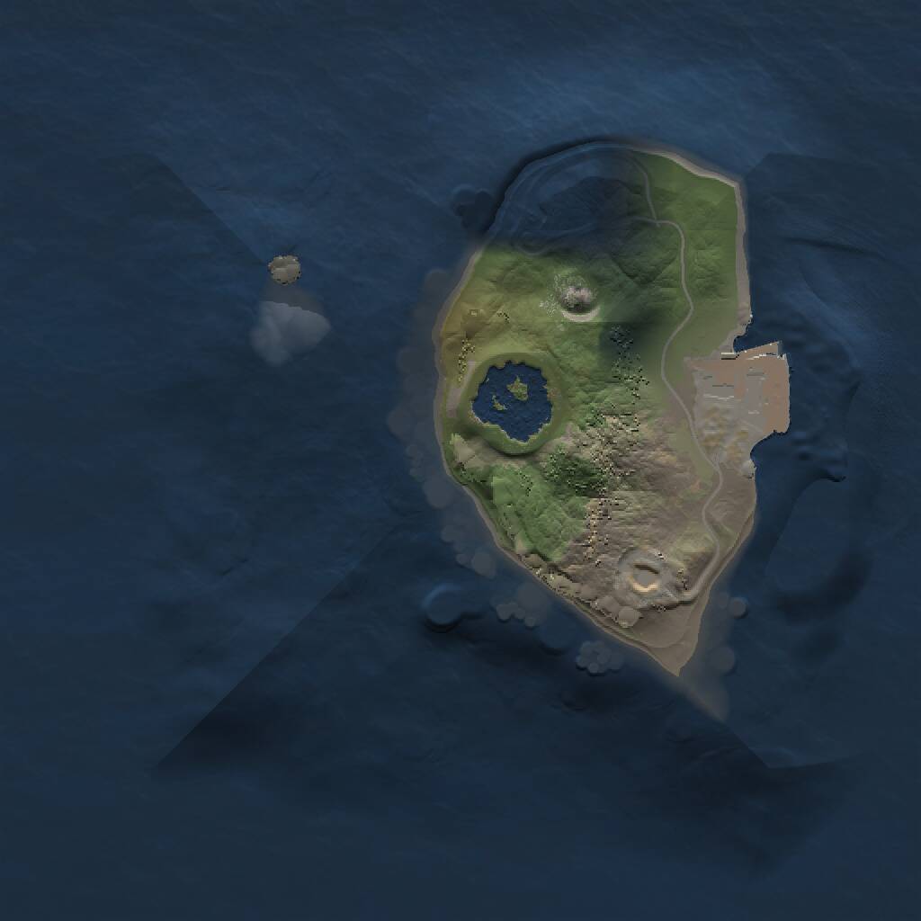 Rust Map: Procedural Map, Size: 1200, Seed: 47188597, 1 Monuments