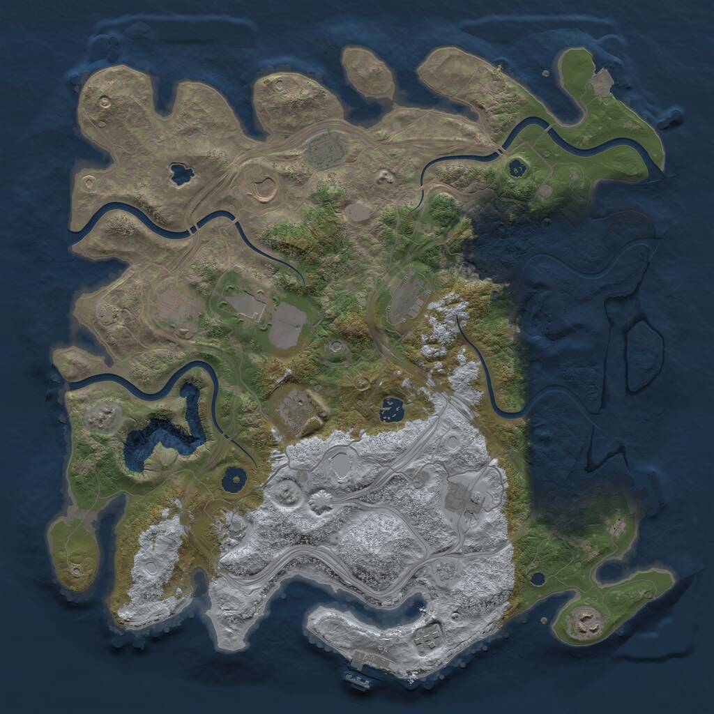 Rust Map: Procedural Map, Size: 4250, Seed: 108408, 17 Monuments