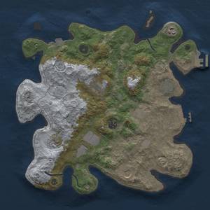 Thumbnail Rust Map: Procedural Map, Size: 3500, Seed: 936891073, 17 Monuments