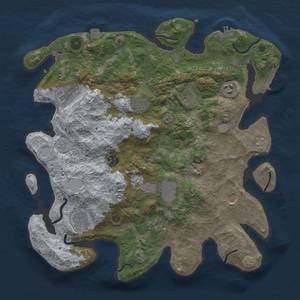 Thumbnail Rust Map: Procedural Map, Size: 3850, Seed: 1670301377, 18 Monuments