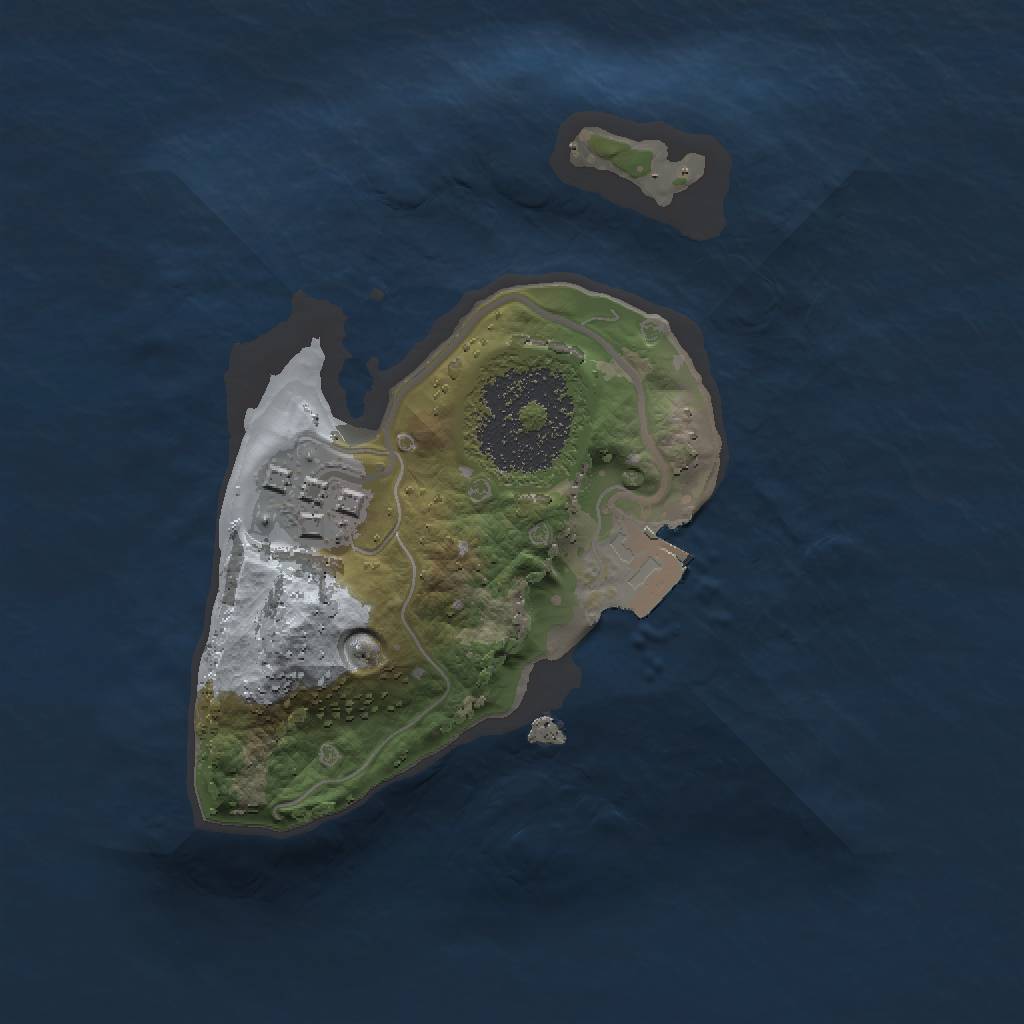 Rust Map: Procedural Map, Size: 1500, Seed: 234324, 4 Monuments