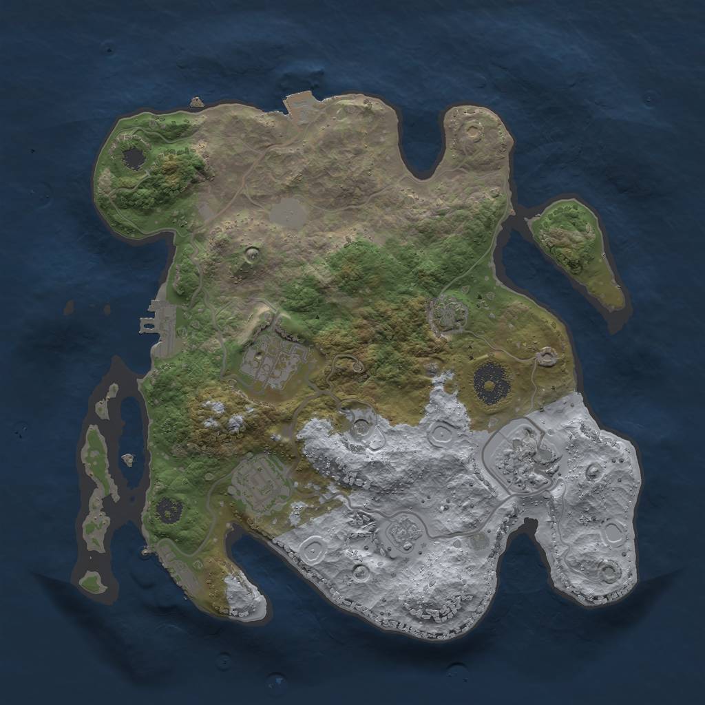 Rust Map: Procedural Map, Size: 2750, Seed: 113456456, 11 Monuments