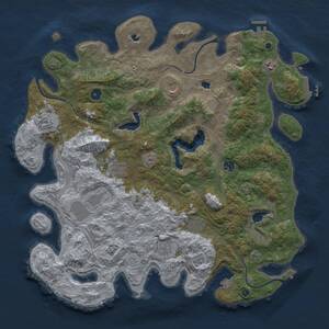 Thumbnail Rust Map: Procedural Map, Size: 4500, Seed: 597990209, 15 Monuments