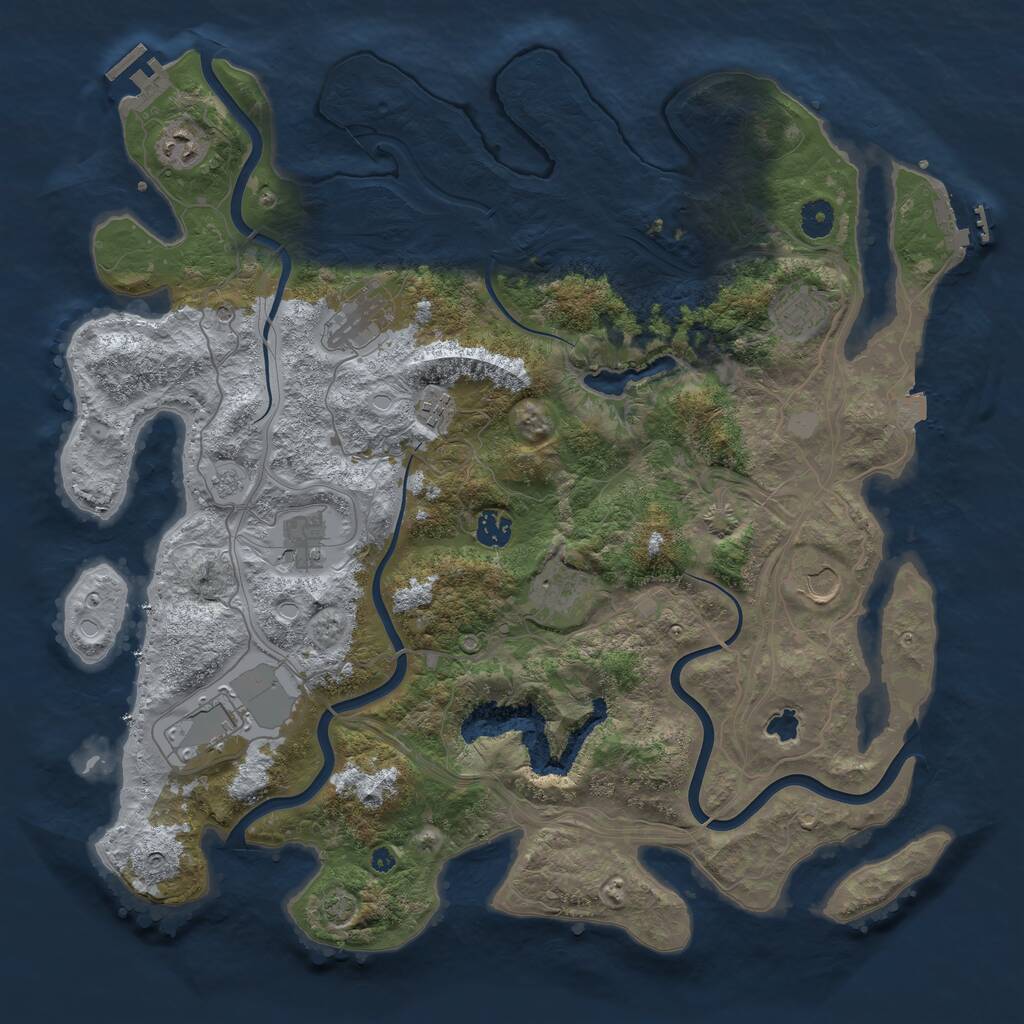Rust Map: Procedural Map, Size: 4250, Seed: 37225030, 15 Monuments