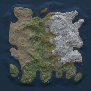 Thumbnail Rust Map: Procedural Map, Size: 3500, Seed: 450413043, 16 Monuments