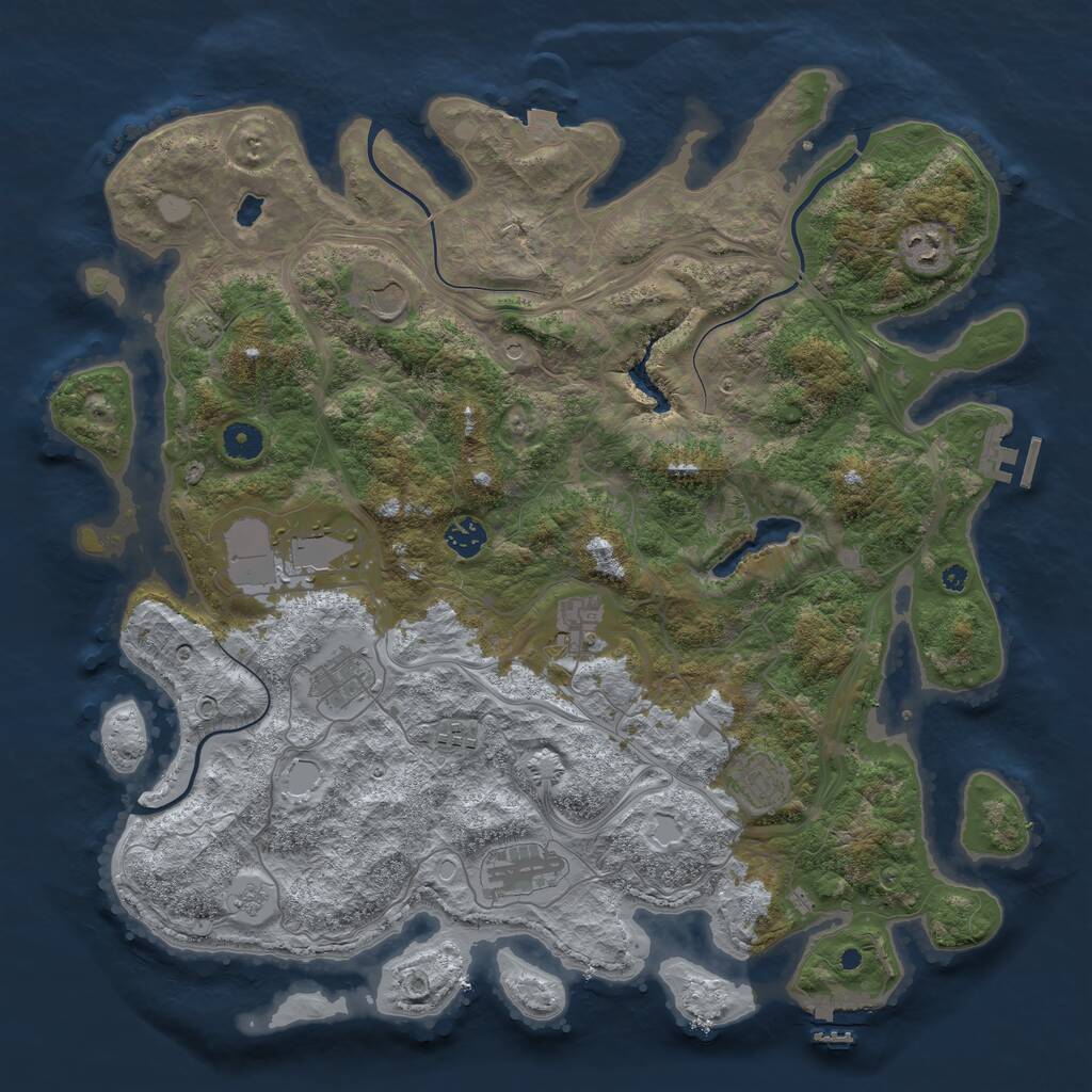 Rust Map: Procedural Map, Size: 4250, Seed: 63367863, 15 Monuments