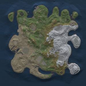 Thumbnail Rust Map: Procedural Map, Size: 3500, Seed: 493196467, 15 Monuments