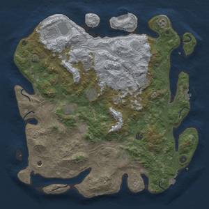 Thumbnail Rust Map: Procedural Map, Size: 4500, Seed: 2136101604, 18 Monuments