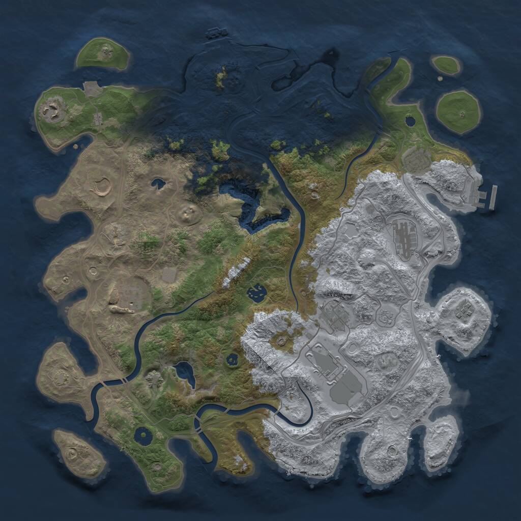 Rust Map: Procedural Map, Size: 4250, Seed: 217782486, 15 Monuments