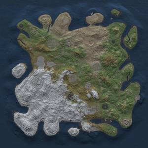 Thumbnail Rust Map: Procedural Map, Size: 3700, Seed: 1539450523, 18 Monuments