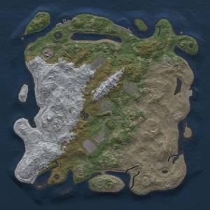 Thumbnail Rust Map: Procedural Map, Size: 4000, Seed: 2038177352, 17 Monuments