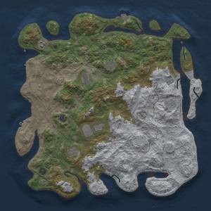 Thumbnail Rust Map: Procedural Map, Size: 4500, Seed: 7774567, 17 Monuments