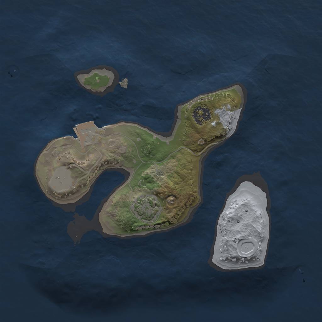 Rust Map: Procedural Map, Size: 1750, Seed: 39086045, 4 Monuments