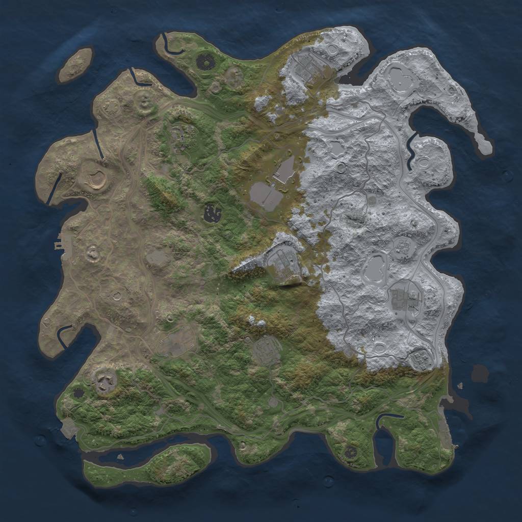 Rust Map: Procedural Map, Size: 4250, Seed: 15680222, 19 Monuments