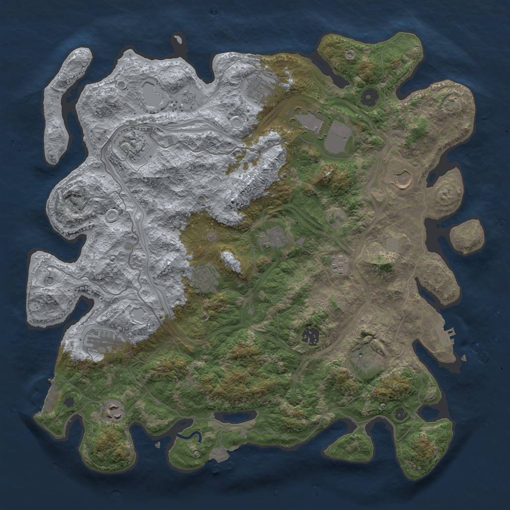 Rust Map: Procedural Map, Size: 4250, Seed: 271089, 19 Monuments