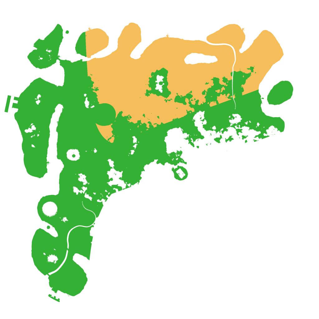 Biome Rust Map: Procedural Map, Size: 3800, Seed: 398270761