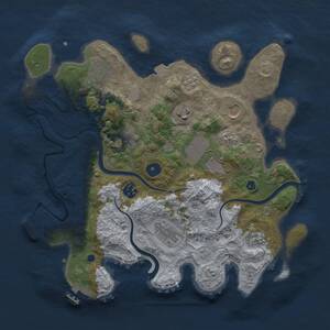 Thumbnail Rust Map: Procedural Map, Size: 3500, Seed: 1787164035, 15 Monuments
