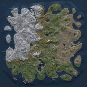 Thumbnail Rust Map: Procedural Map, Size: 4500, Seed: 1117585311, 16 Monuments