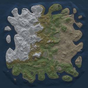 Thumbnail Rust Map: Procedural Map, Size: 4500, Seed: 1117585311, 18 Monuments