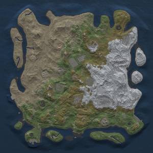 Thumbnail Rust Map: Procedural Map, Size: 4250, Seed: 1076199575, 19 Monuments