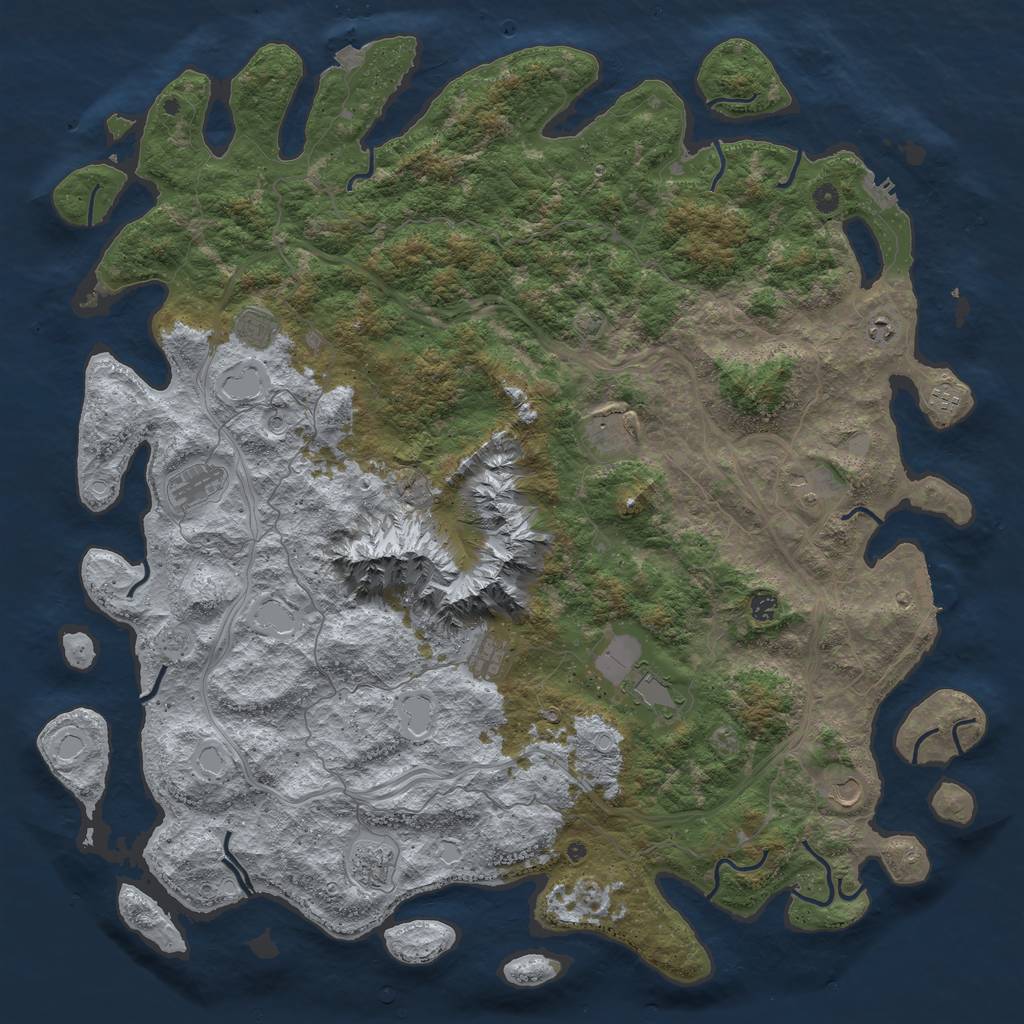 Rust Map: Procedural Map, Size: 5550, Seed: 8979825, 19 Monuments