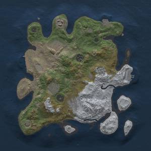 Thumbnail Rust Map: Procedural Map, Size: 3000, Seed: 736254343, 13 Monuments