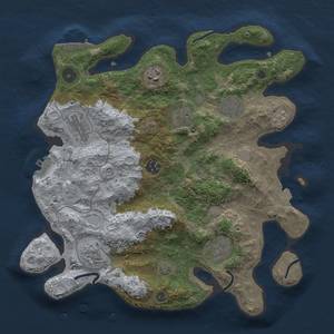 Thumbnail Rust Map: Procedural Map, Size: 3400, Seed: 1258169989, 16 Monuments