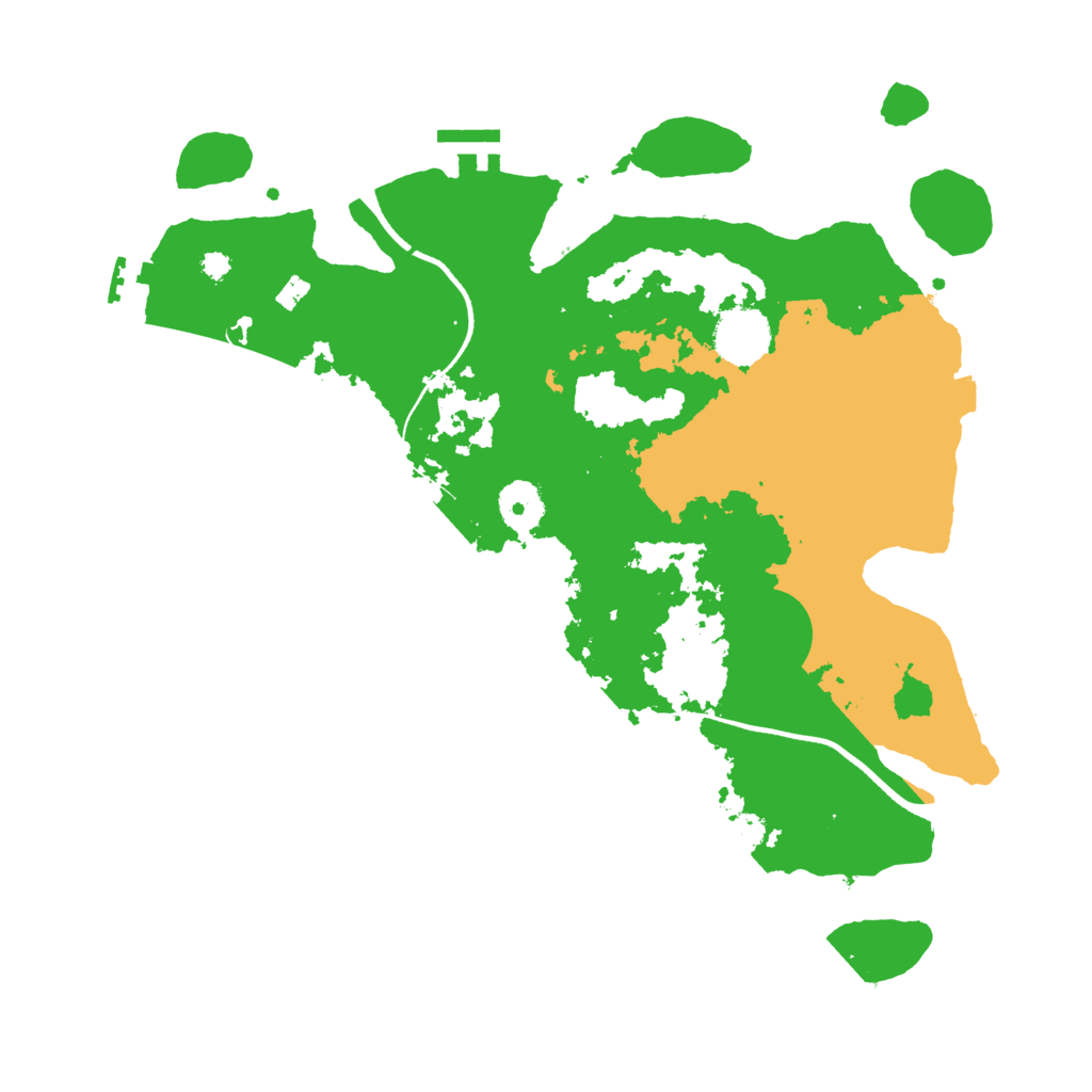 Biome Rust Map: Procedural Map, Size: 3500, Seed: 231995437