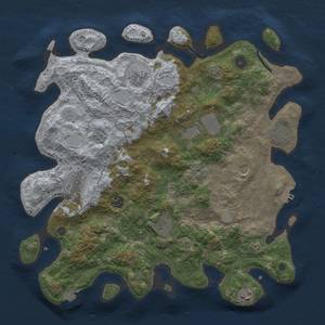 Thumbnail Rust Map: Procedural Map, Size: 4000, Seed: 121781050, 16 Monuments