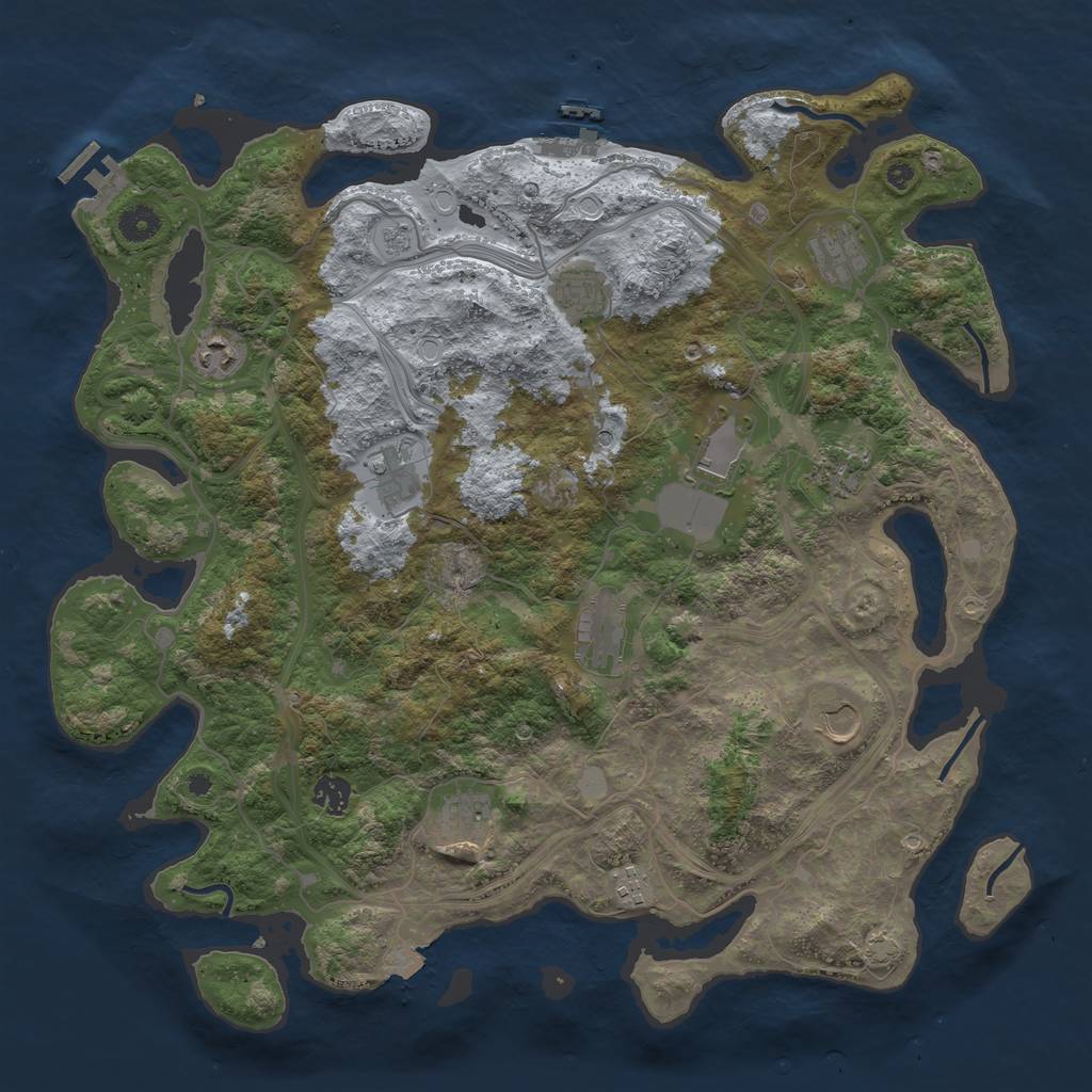 Rust Map: Procedural Map, Size: 4250, Seed: 2014095653, 19 Monuments