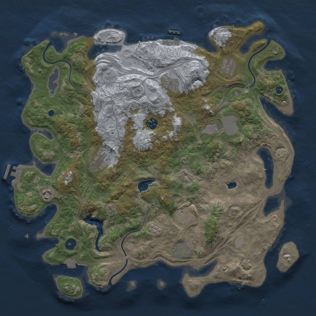 Rust Map: Procedural Map, Size: 4250, Seed: 2014095653, 15 Monuments