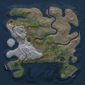 Thumbnail Rust Map: Procedural Map, Size: 3500, Seed: 847478130, 16 Monuments