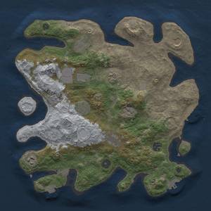 Thumbnail Rust Map: Procedural Map, Size: 3500, Seed: 847478130, 17 Monuments