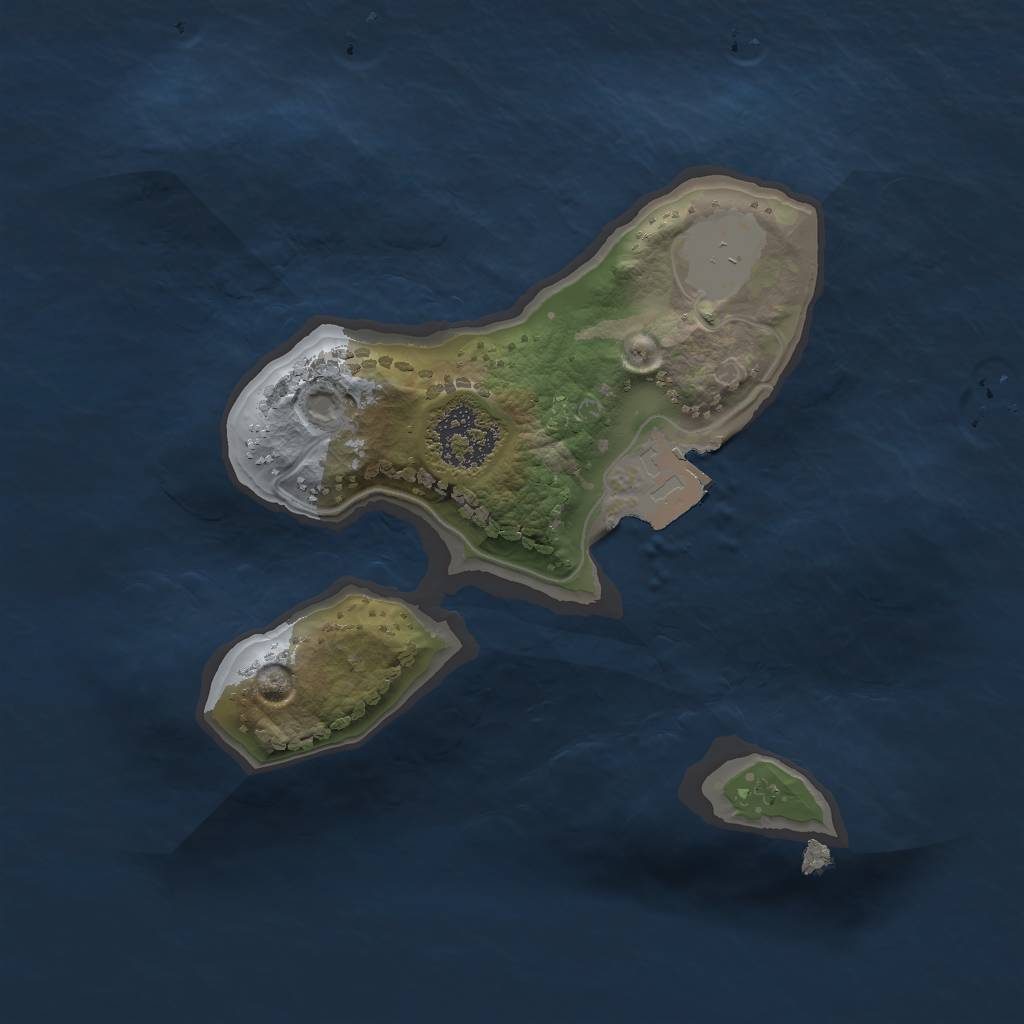 Rust Map: Procedural Map, Size: 1600, Seed: 8746, 3 Monuments