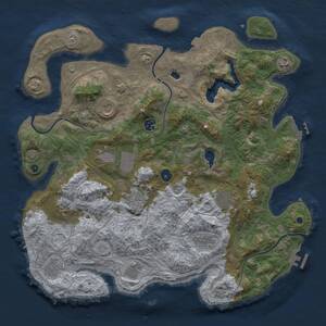 Thumbnail Rust Map: Procedural Map, Size: 4250, Seed: 625143089, 17 Monuments