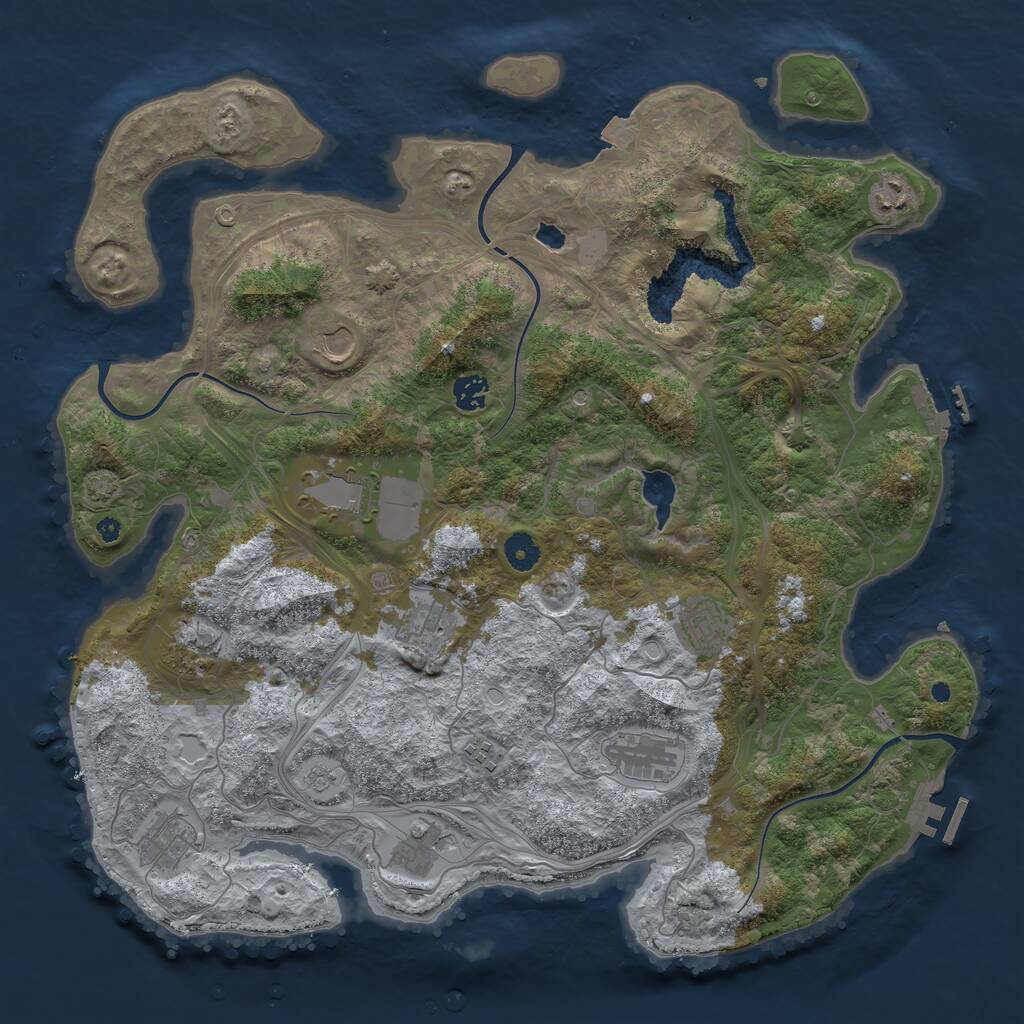 Rust Map: Procedural Map, Size: 4250, Seed: 625143089, 17 Monuments