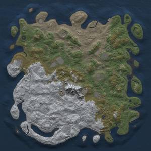 Thumbnail Rust Map: Procedural Map, Size: 5000, Seed: 716289547, 18 Monuments