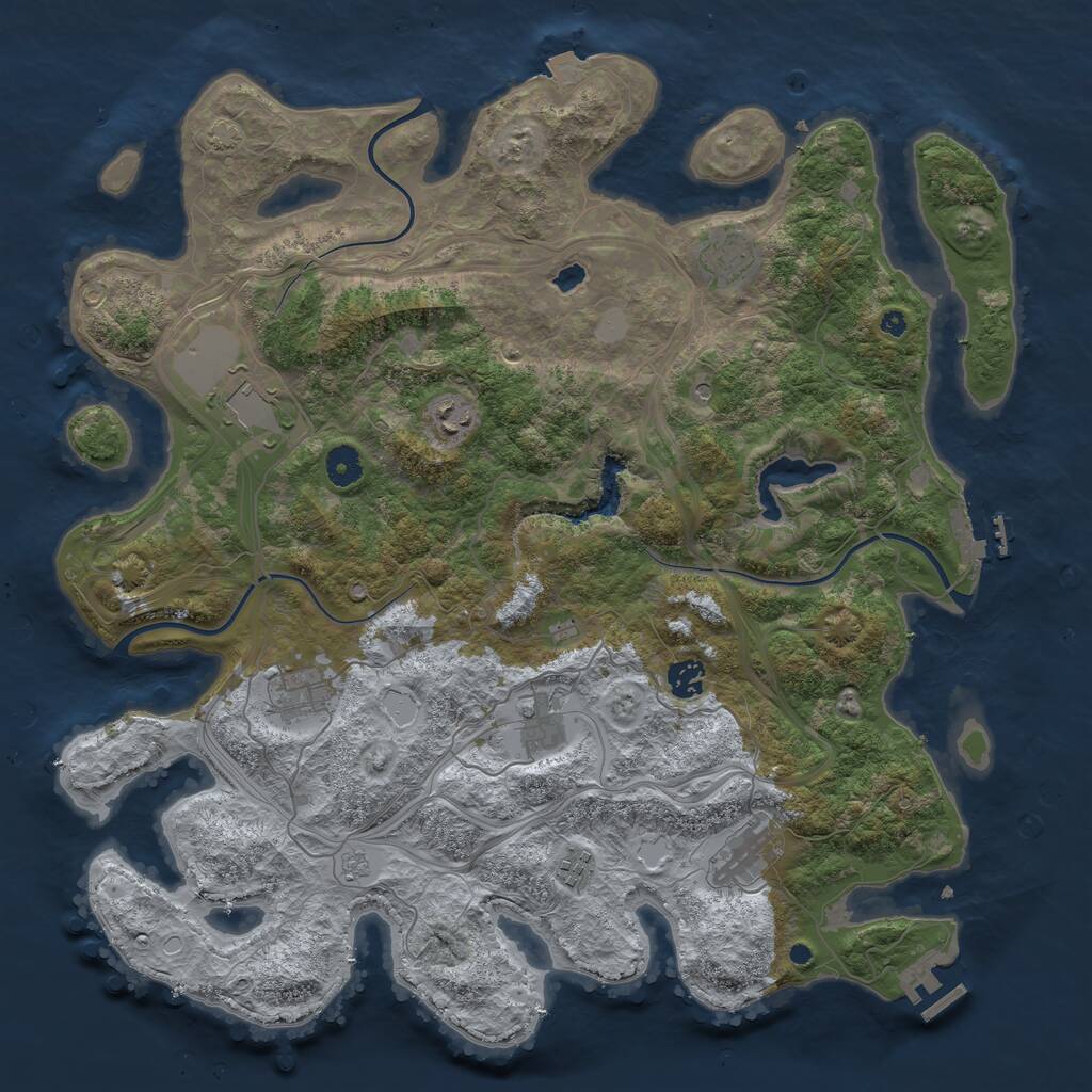 Rust Map: Procedural Map, Size: 4250, Seed: 87949632, 14 Monuments