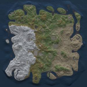 Thumbnail Rust Map: Procedural Map, Size: 4300, Seed: 3556, 18 Monuments