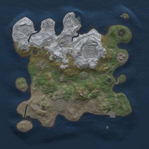 Thumbnail Rust Map: Procedural Map, Size: 3000, Seed: 1297788947, 11 Monuments