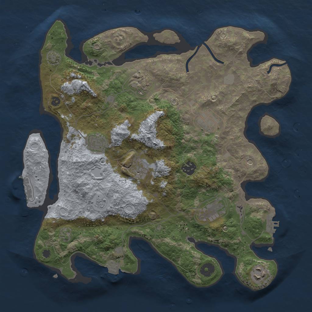 Rust Map: Procedural Map, Size: 3400, Seed: 852285523, 15 Monuments