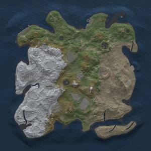 Thumbnail Rust Map: Procedural Map, Size: 3500, Seed: 1829381729, 15 Monuments