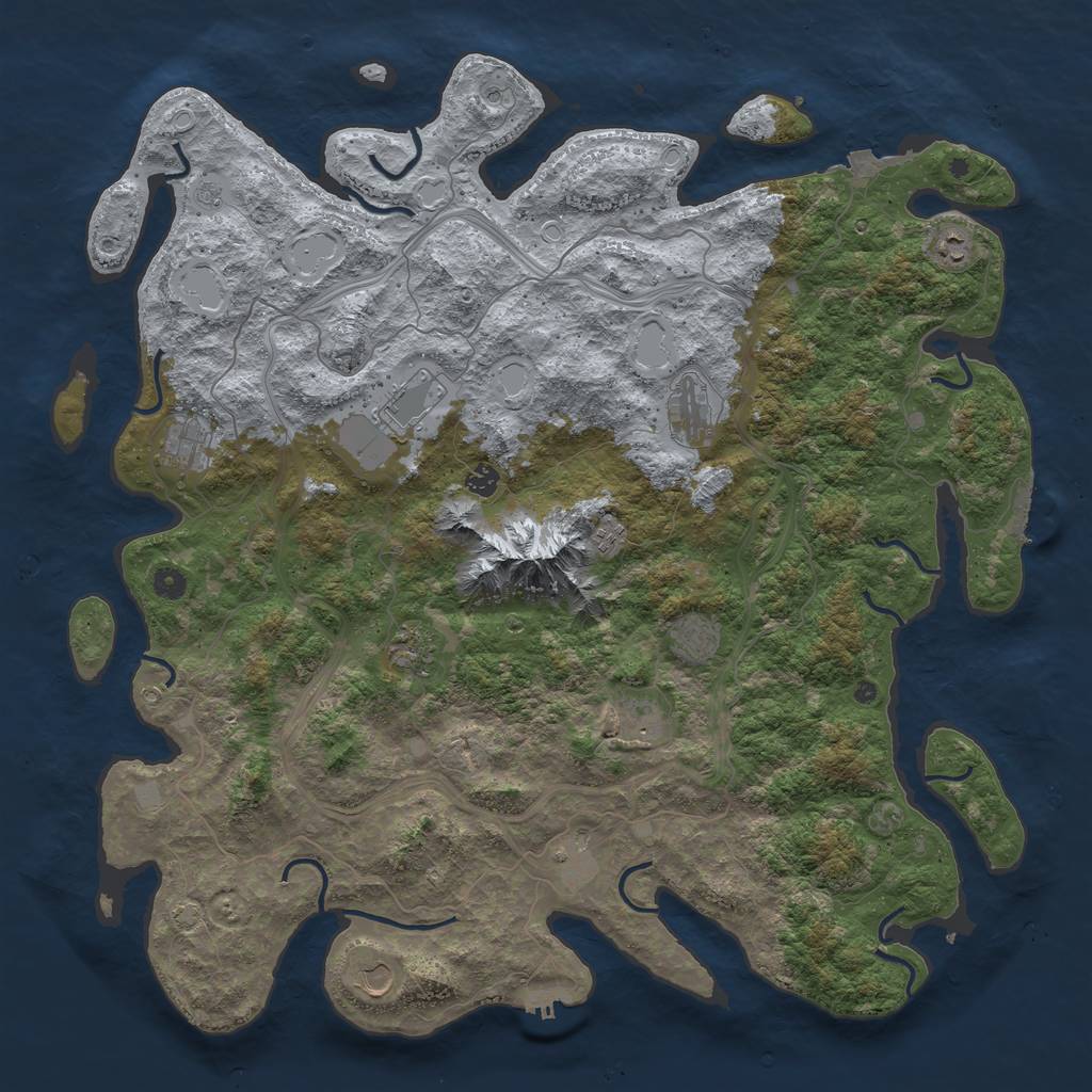 Rust Map: Procedural Map, Size: 5000, Seed: 3071965, 19 Monuments