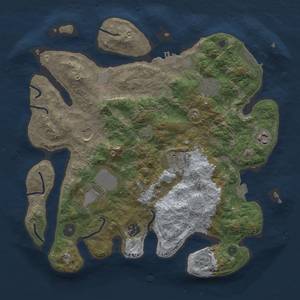 Thumbnail Rust Map: Procedural Map, Size: 3500, Seed: 23148461, 15 Monuments